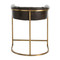 Calvin Counter Stool - Antique Brass and Brindle Leather image 3