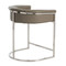 Calvin Counter Stool - Polished Nickel and Gray Leather image 2