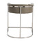 Calvin Counter Stool - Polished Nickel and Gray Leather image 3