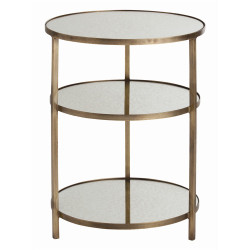 Percy End Table - Antique Brass