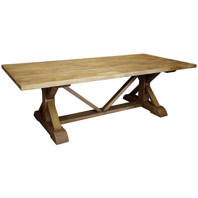 Reclaimed Lumber X-Dining Table - 120"