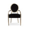 Chit-Chat - Black Velvet and Silver Leaf Dining Chair - Set of 2 image 1