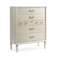 Pearly White - Pearl Finish Seven Drawer Chest