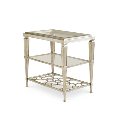 Social Connections - Three Shelf Side Table with Glass Top