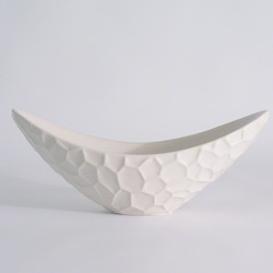 Honeycomb Long Bowl - Matte White