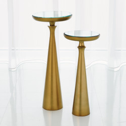 Minaret Accent Table - Satin Brass - Lg