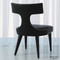 Anvil Back Dining Chair - Black Leather image 1