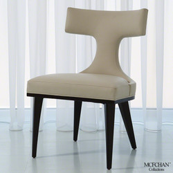Anvil Back Dining Chair - Ivory Leather