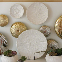 Ceramic Urchin Platter - Matte White - Lg