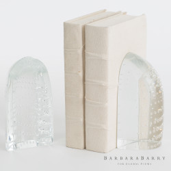 Iceberg Bookends - Dewdrop Clear - Pair