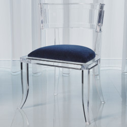 Klismos Acrylic Chair - Admiral Blue