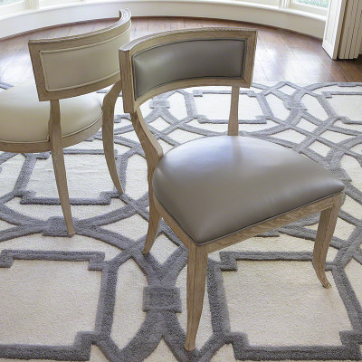 Klismos Chair - Grey Leather