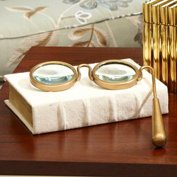 Lorgnette Magnifying Glass - Brass