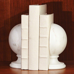 Marble Sphere Bookends - Pair