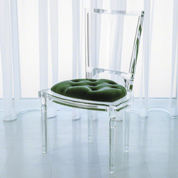 Marilyn Acrylic Side Chair - Emerald Green