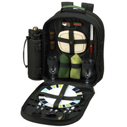 Two Person Picnic Backpack - Forest Green image 1