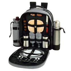 Two Person Coffee Backpack - Houndstooth image 1