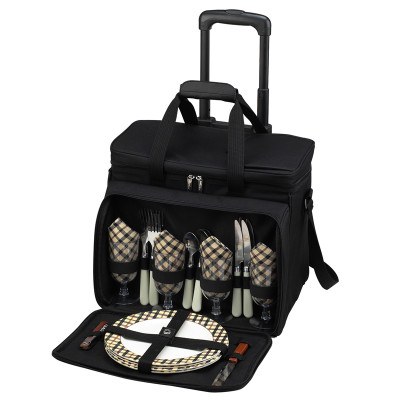 Deluxe Picnic Cooler for Four on Wheels - London image 1