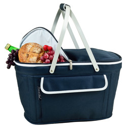 Collapsible Insulated Basket Cooler - Navy image 1