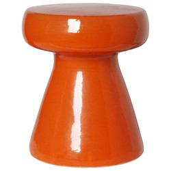Mushroom Stool/Table - Bright Orange