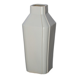 Quadrant Neck Vase - Gray