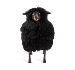 Leon Sheep Sculpture - Black