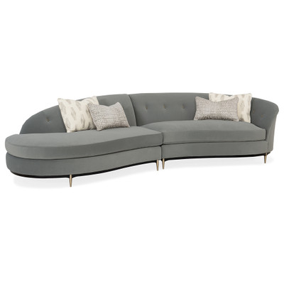 Caracole Three's Company Left Arm Facing Chaise Sectional Sectional