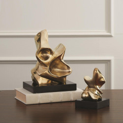 Global Views Abstract Figural Sculpture - Brass - Lg