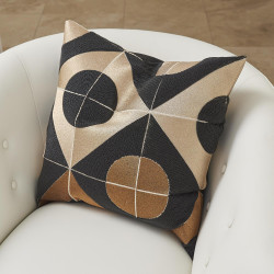 Global Views Circle Marquetry Pillow