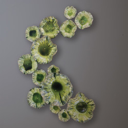 Global Views Free Formed Lily Plate - Green - 18