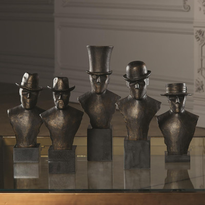 Global Views Top Hat Sculpture - Bowler