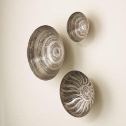 Studio A S/3 Sun Etched Wall Bowls - Antique Nickel