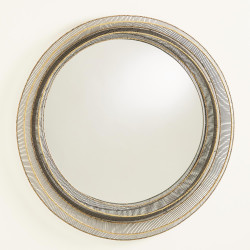 Studio A Wire Ribbon Mirror - Natural Iron/Brass Braising