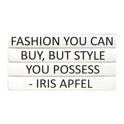 E Lawrence Quotations Series: Iris Apfel "Fashion You Can Buy..." 4 Vol.