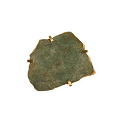 Phillips Collection Gem Wall Slice in Brass Setting, Green Emerald