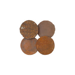 Phillips Collection Galvanized Wall Discs, Set of 4, Rust