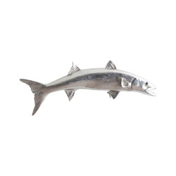 Phillips Collection Barracuda Fish, Silver Leaf