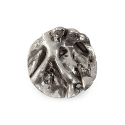 Phillips Collection Cast Root Wall Tile, Resin, Silver Leaf, Round