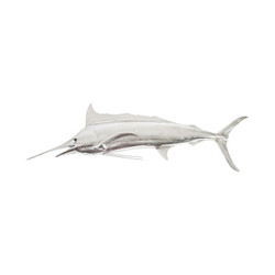 Phillips Collection Blue Marlin Fish, Silver Leaf