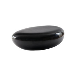 Phillips Collection River Stone Coffee Table, Gel Coat Black, SM