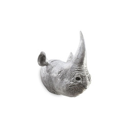 Phillips Collection Rhino Wall Art, Resin, Silver Leaf
