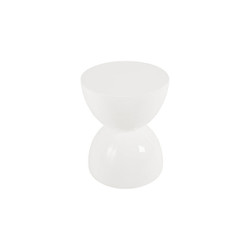Phillips Collection Totem Stool, White Gel Coat, LG