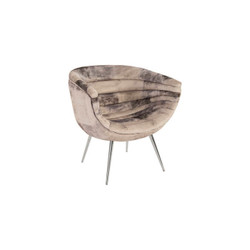 Phillips Collection Nouveau Club Chair, Mist Grey, Stainless Steel Legs