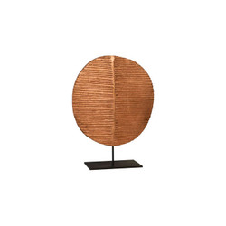 Phillips Collection Carved Round Leaf on Metal Stand, LG