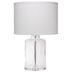 Jamie Young Napa Table Lamp - Clear Hammered Glass