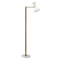 Jamie Young Pisa Swing Arm Floor Lamp - White Lacquer & Antique Brass Metal
