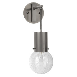 Jamie Young Strada Pendant Wall Sconce - Gun Metal & Clear Seeded Glass