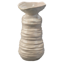 Jamie Young Marine Vase - Large - Pearl Cream Ceramic