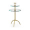 Jonathan Charles Cosmo Brass & Glass Round Drinks Table