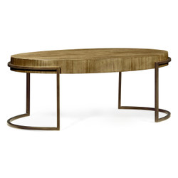 Jonathan Charles Simply Elegant Chestnut Oval Coffee Table